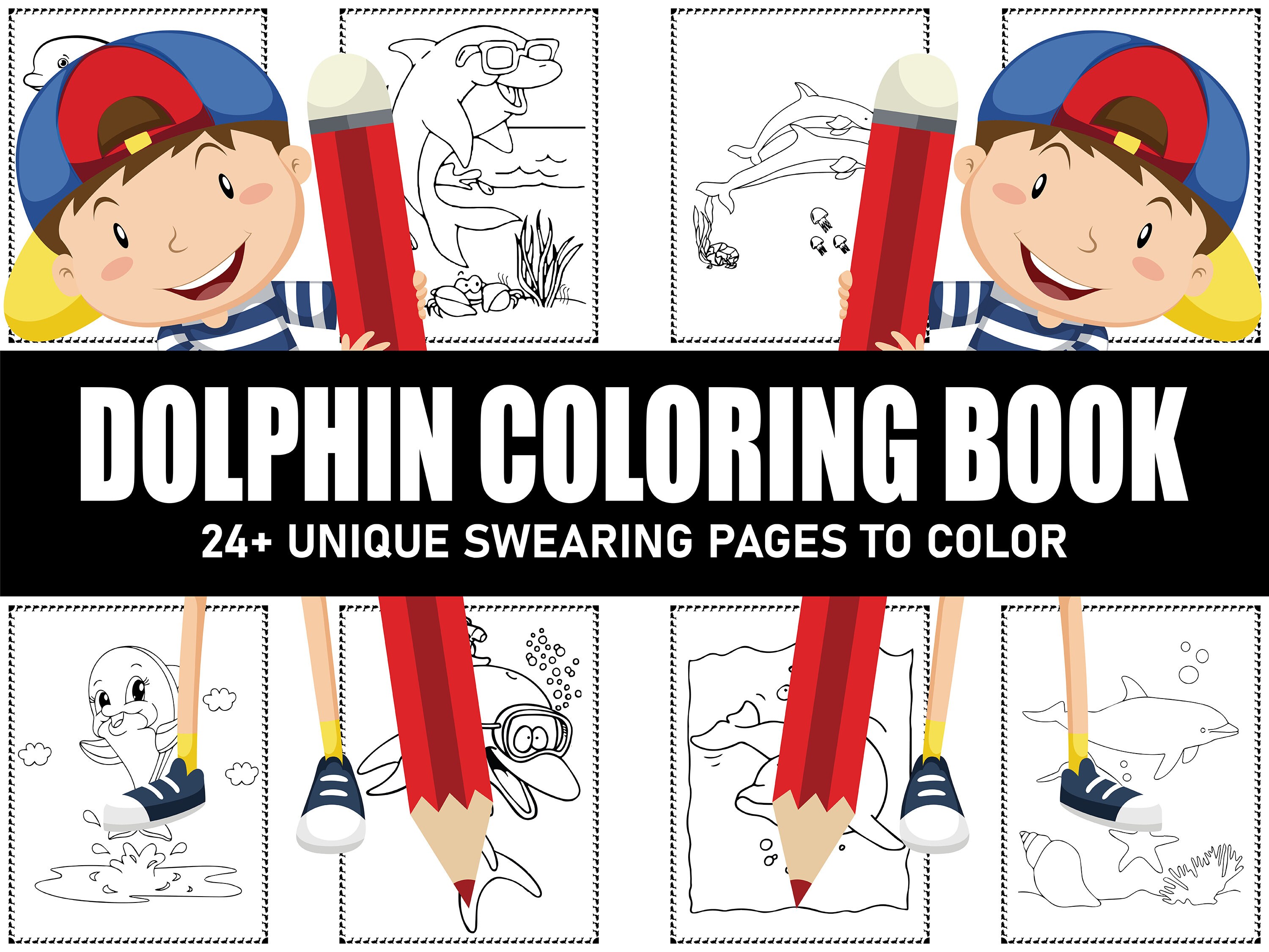 Download Dolphin Coloring Book KDP Interior An amazing coloring ...
