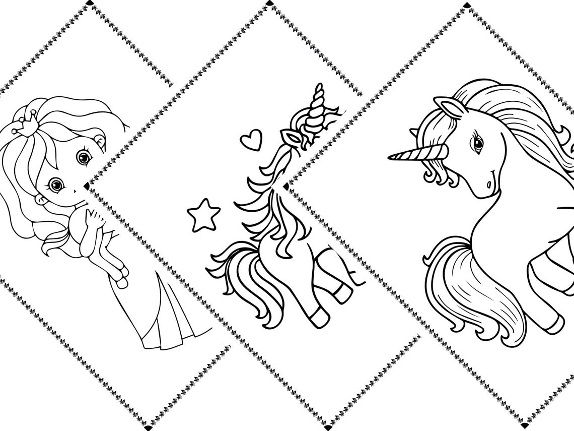 Download Unicorn Coloring Book KDP Interior An amazing coloring ...