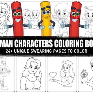 Download Anime Characters Coloring Book Face Art Coloring Page Svg Etsy