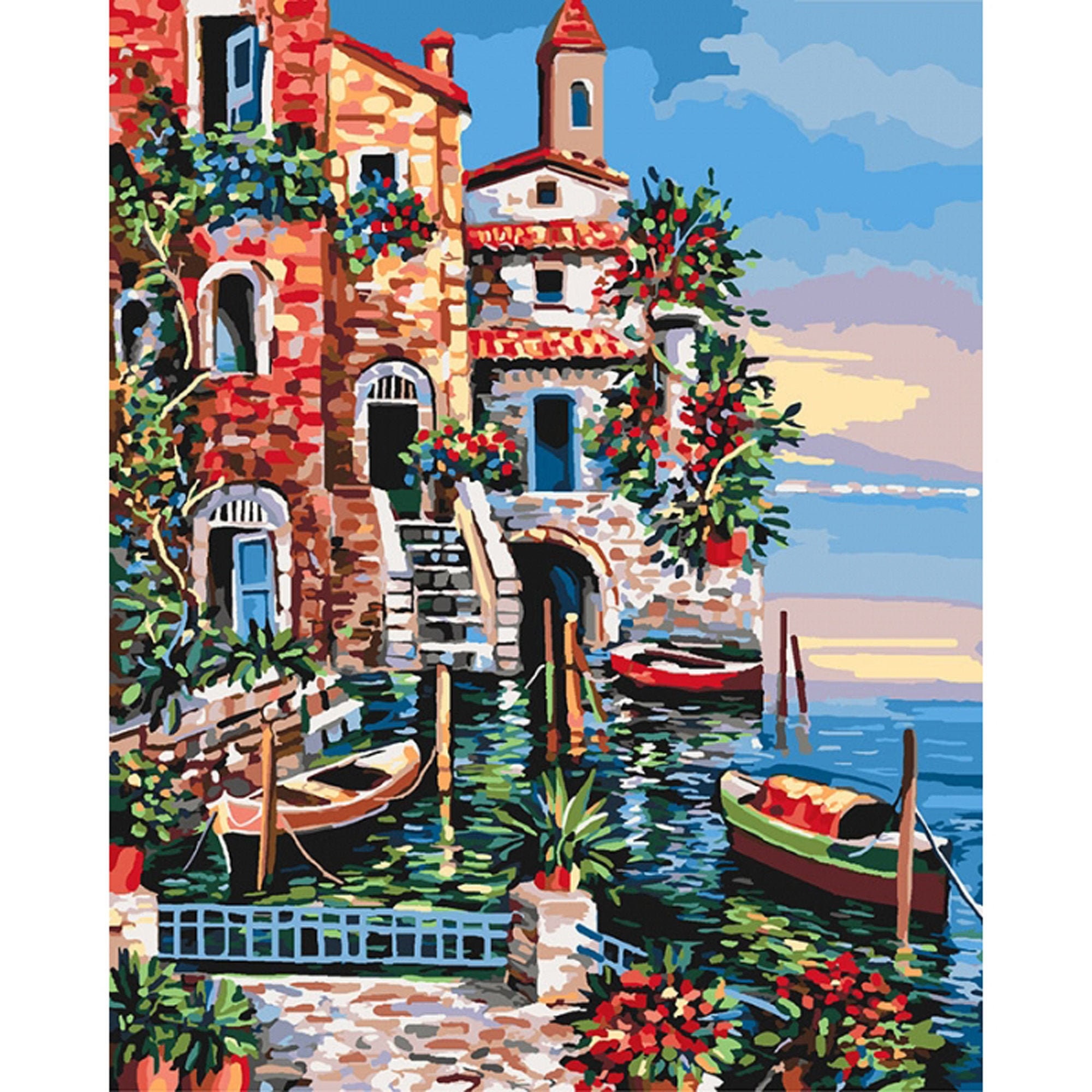 Italy Paint by number kit Adult Tuscany Painting kit Etsy