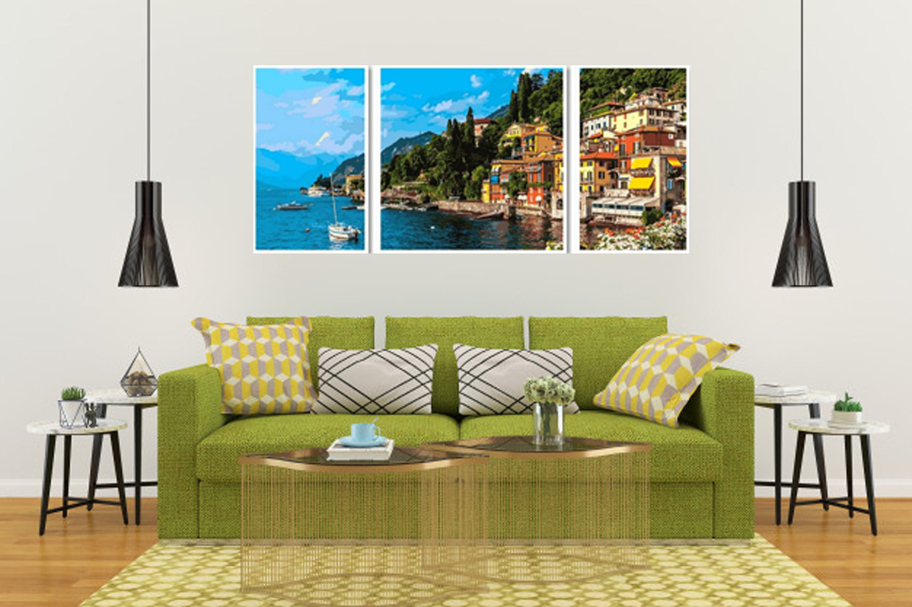 Triptych Paint by number kit Adult Set of 3 Painting by Etsy