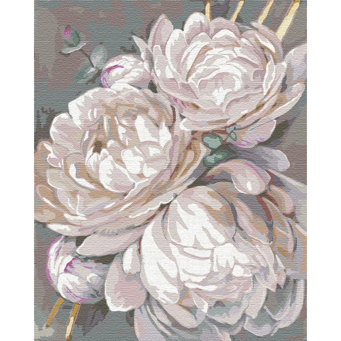 Floral Paint by number kit Adult Flower Peonies painting kit Etsy