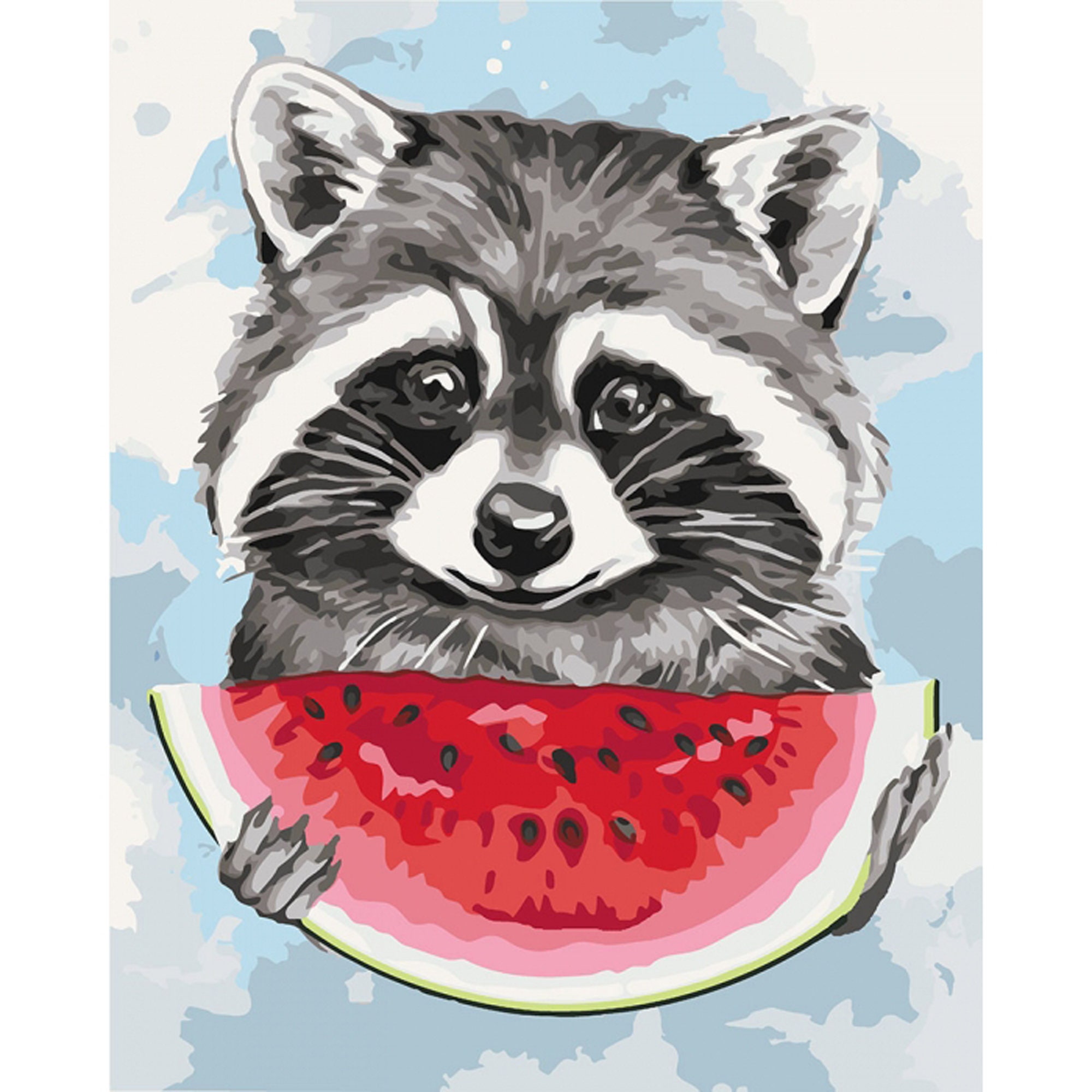 Raccoon Paint By Number kit Adult Animal Painting set With Etsy