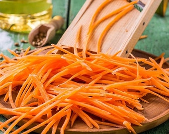 Universelle Holzreibe für Karotten und Gemüse im koreanischen Stil {Holz & Stahl}
