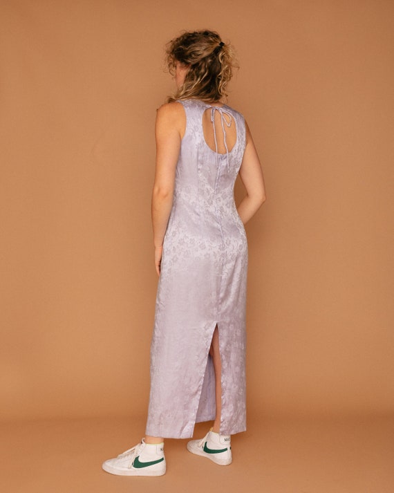 Square Neck Violet Maxi Dress