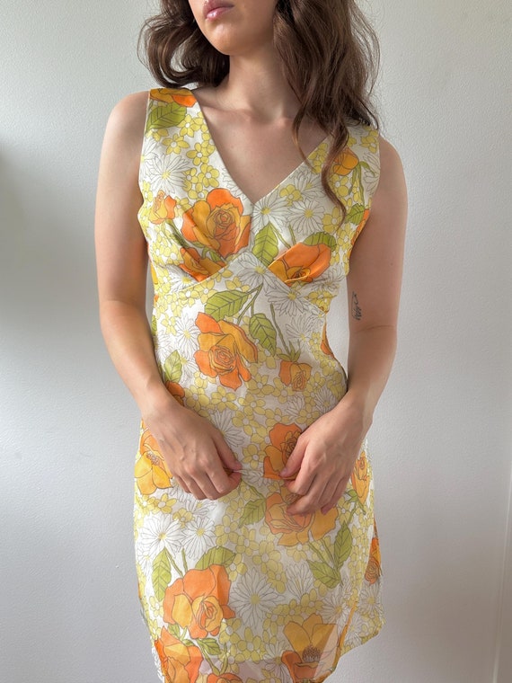 Vintage 70s Floral Dress | Retro Summer Dress | XS-S - Etsy