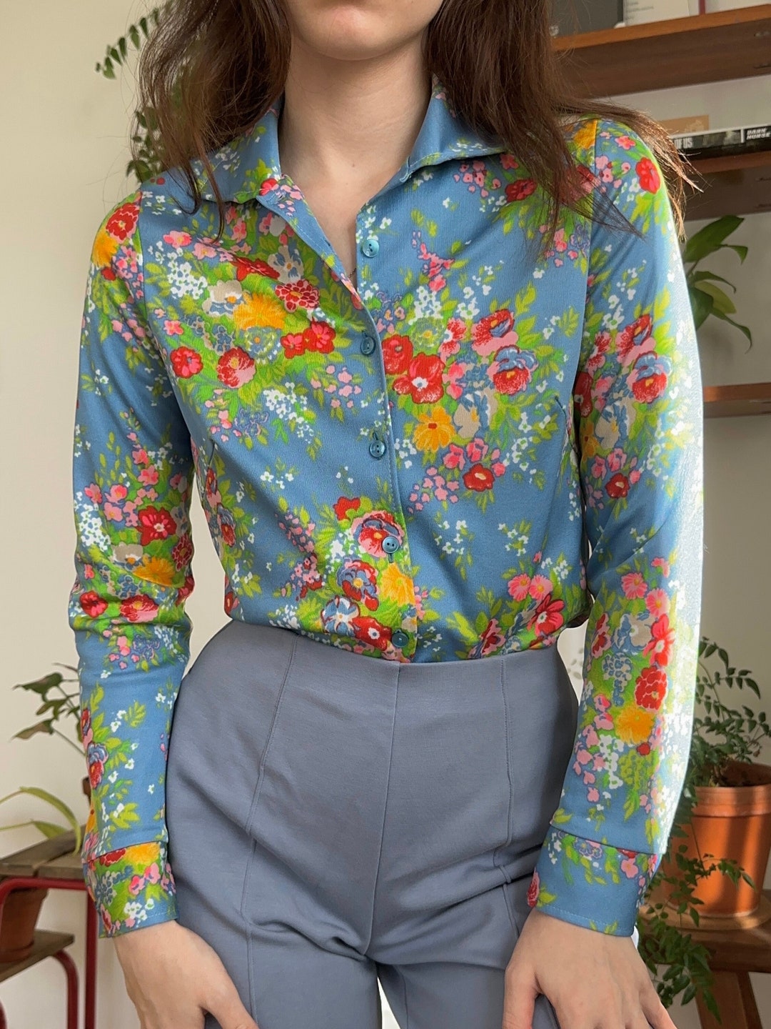 70's Floral Blouse main image 0