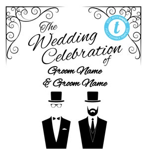 Electronic Gay Wedding Invitation Template