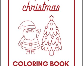 Libro para colorear navideño para niños (imprimir desde casa) 20 imágenes navideñas para colorear