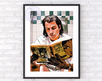 Pulp Fiction Movie POSTERS 24X36 WALL ART Vincent Vega Print Funny Bathroom Pulp Fiction Movie POSTERS 24X36 WALL ART Vincent Vega Print Funny Bathroom