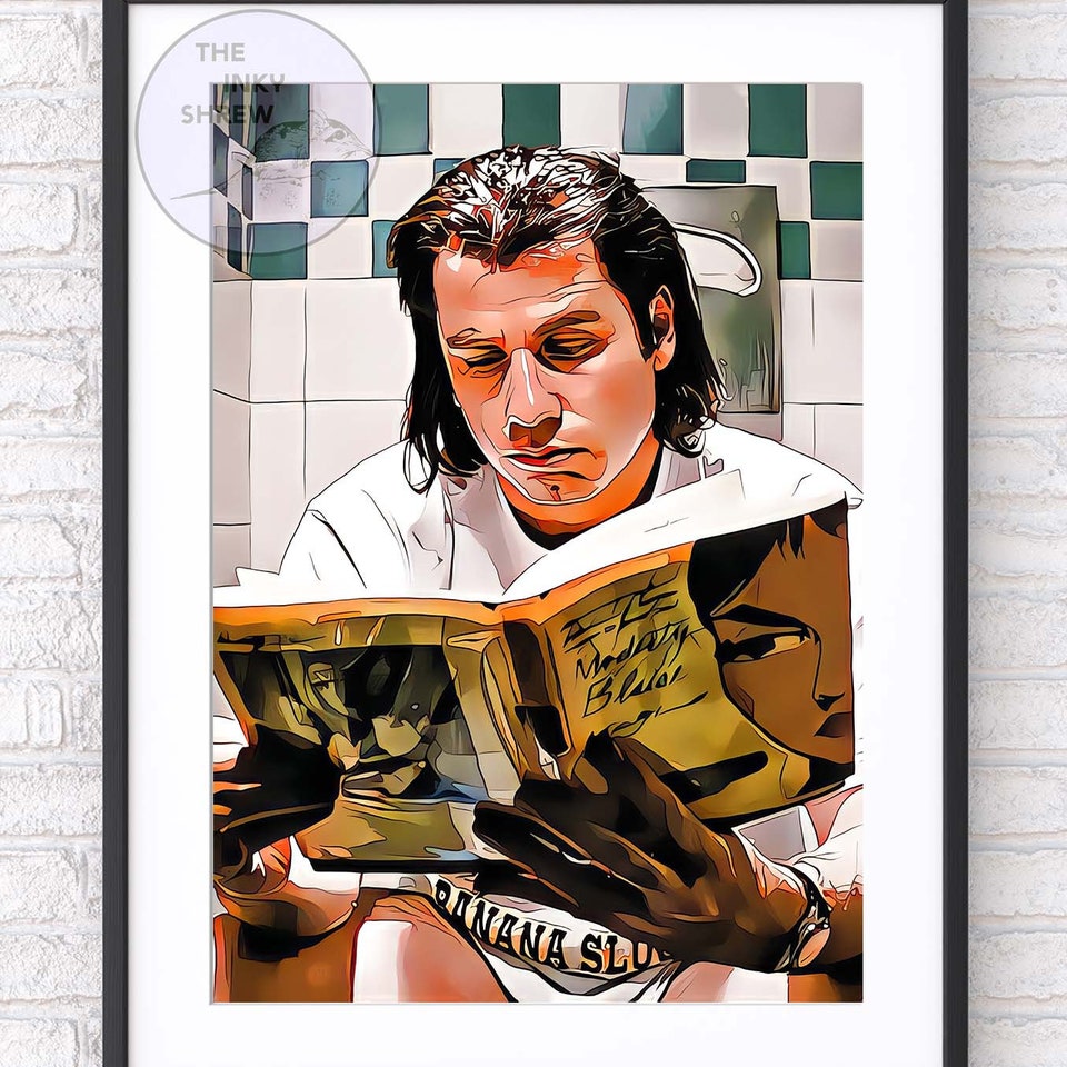 Vincent Vega Toilet Poster, Pulp Fiction Poster, Pulp Fiction sold by  Utilitarian Goiter, SKU 12760522