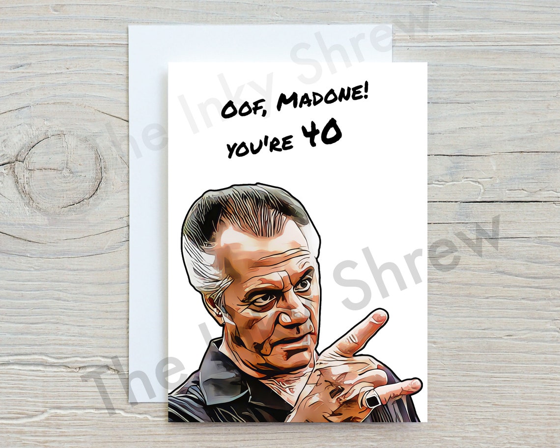 The Sopranos Paulie Walnuts Birthday Card the Sopranos Card Etsy