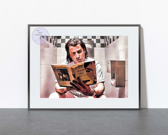 Pulp Fiction Movie POSTERS 24X36 WALL ART Vincent Vega Print Funny Bathroom Pulp Fiction Movie POSTERS 24X36 WALL ART Vincent Vega Print Funny Bathroom
