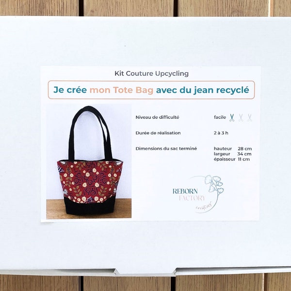 Kit Couture Upcycling Sac en jean recyclé, niveau facile