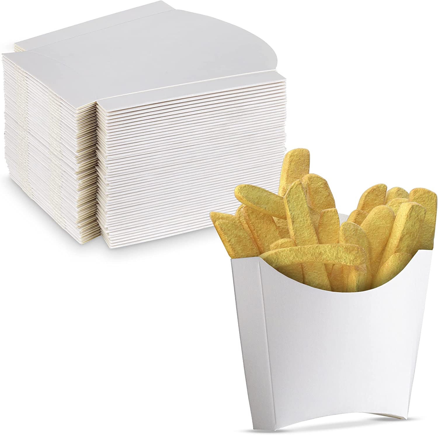 Creative Cone Shape Bags Disposable French Fries Box Waterproof