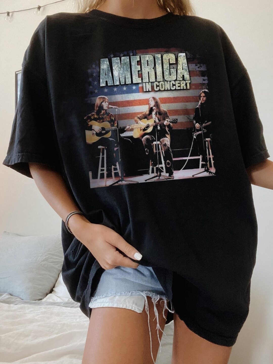 Vintage America Band Tshirt America Band Shirt Etsy