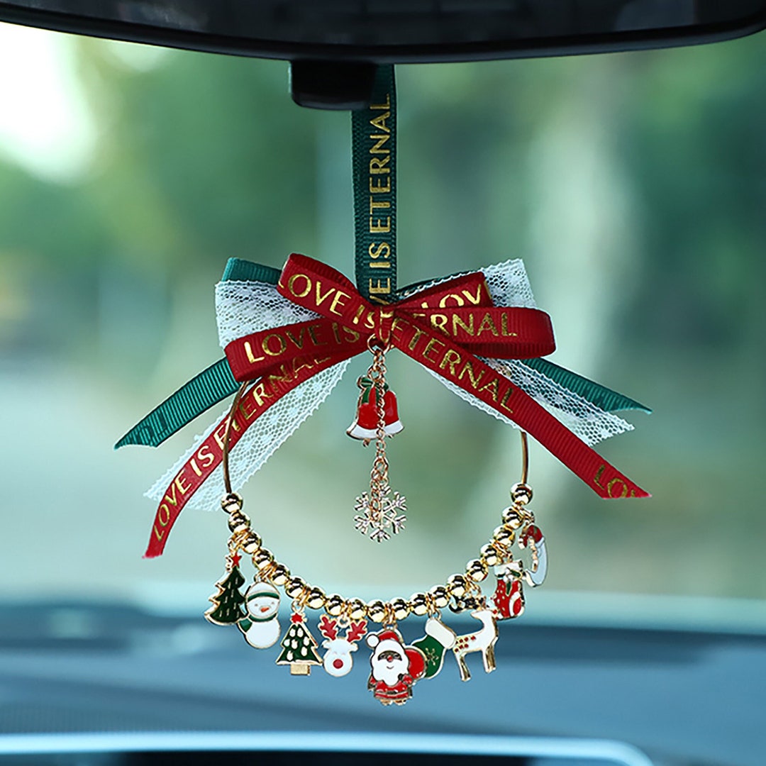 Santa Claus Car Hangingchristmas Car Ornamentschristmas Car Etsy