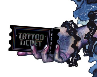 Tattoo Ticket - Permission Slip and Digital Image