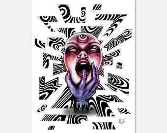 Symbolischer Kunstdruck „Ecstatic Realm“ – Giclée Druck – einzigartige Wandkunst
