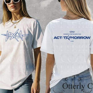 TXTワールドツアーTシャツ：Kポップアイドルコンサートシャツ - コンフォートカラー