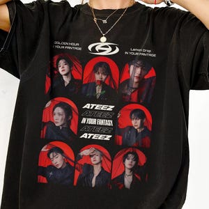 Atees in Ihrem Fantasy-Shirt, Ateez World Tour Fan Tee, Ateez 2025 World Tour in Ihrem Fantasy Retro Vintage Shirt, kpop Fan, Golden Hour Tee