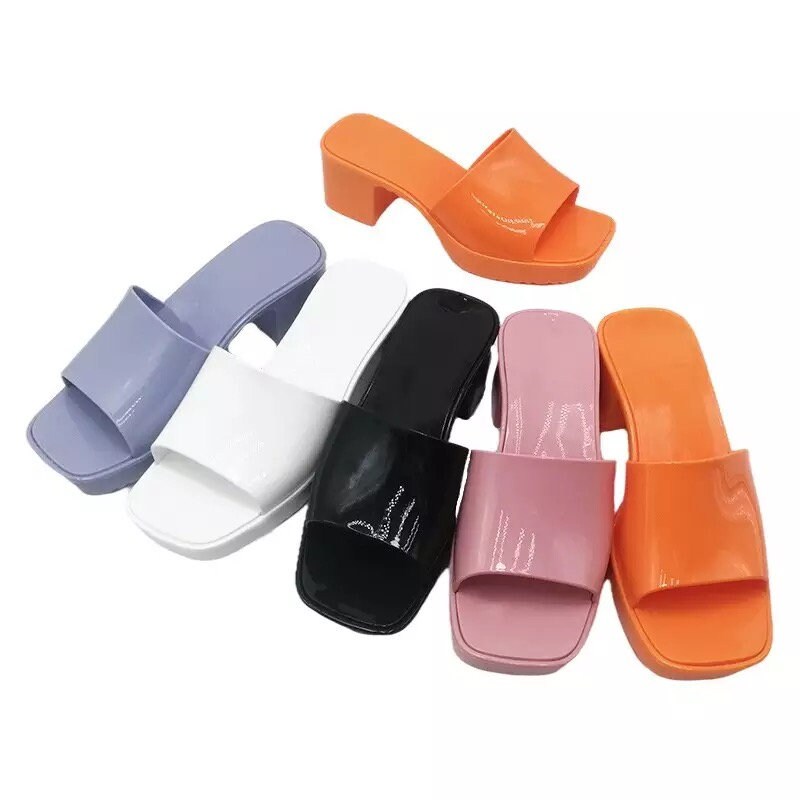women's platform jelly sandals