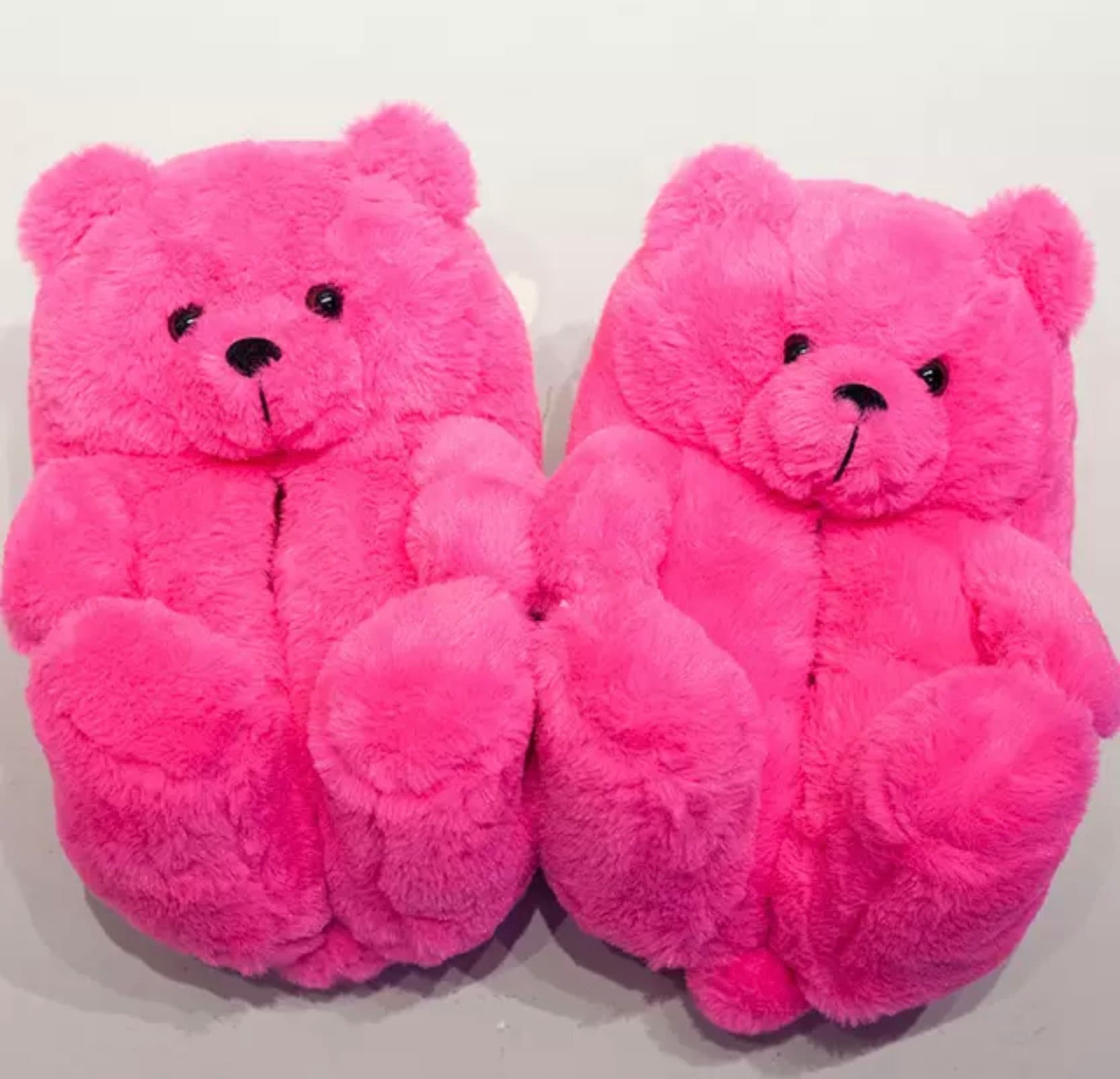 Teddy Bear Fur Hot Cuddly Indoor Slippers Fluffy - Etsy Israel