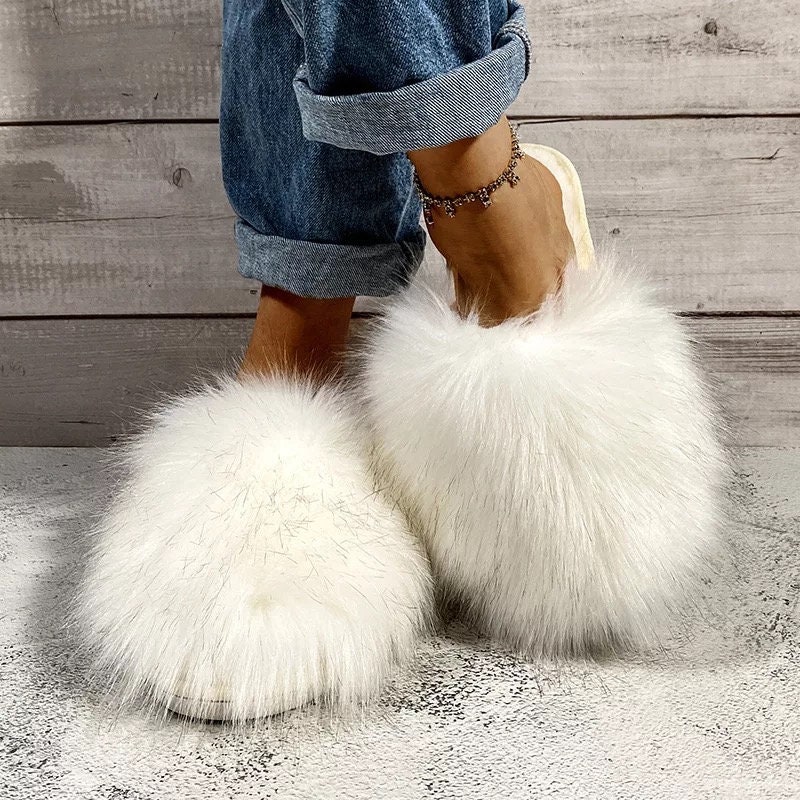 Chanel Fur Slide - Etsy Chanel Fur Slide - Etsy