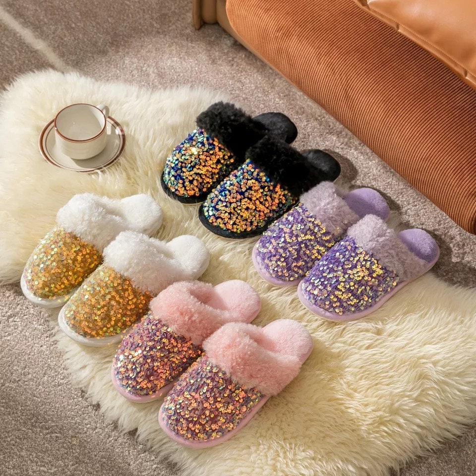 Sparkly Slippers Womens atelieryuwa.ciao.jp