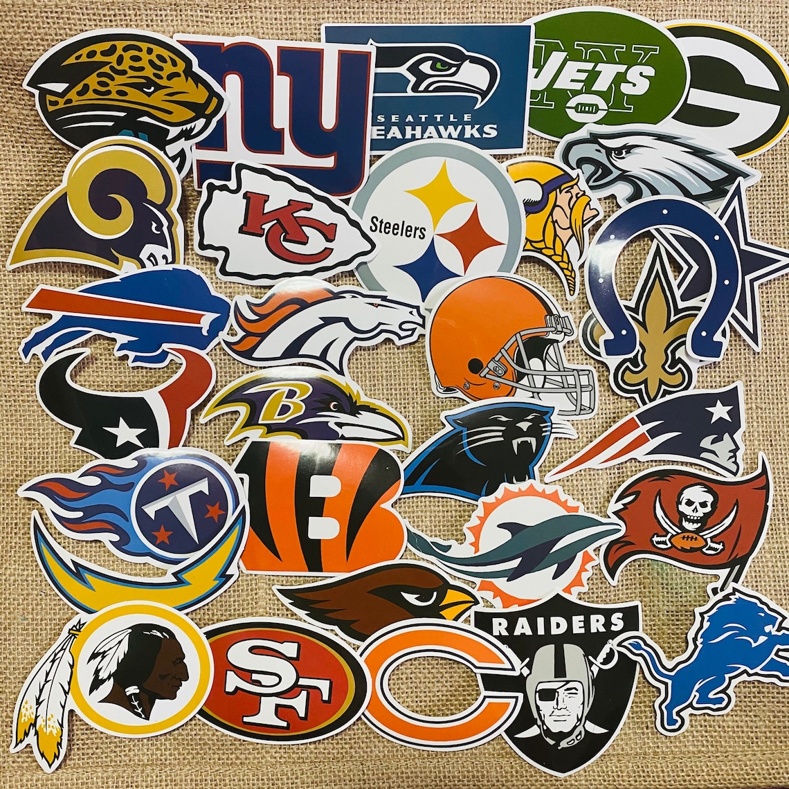 HIGH QUALITY 32pc NFL Football Team Stickers for laptop decal Etsy