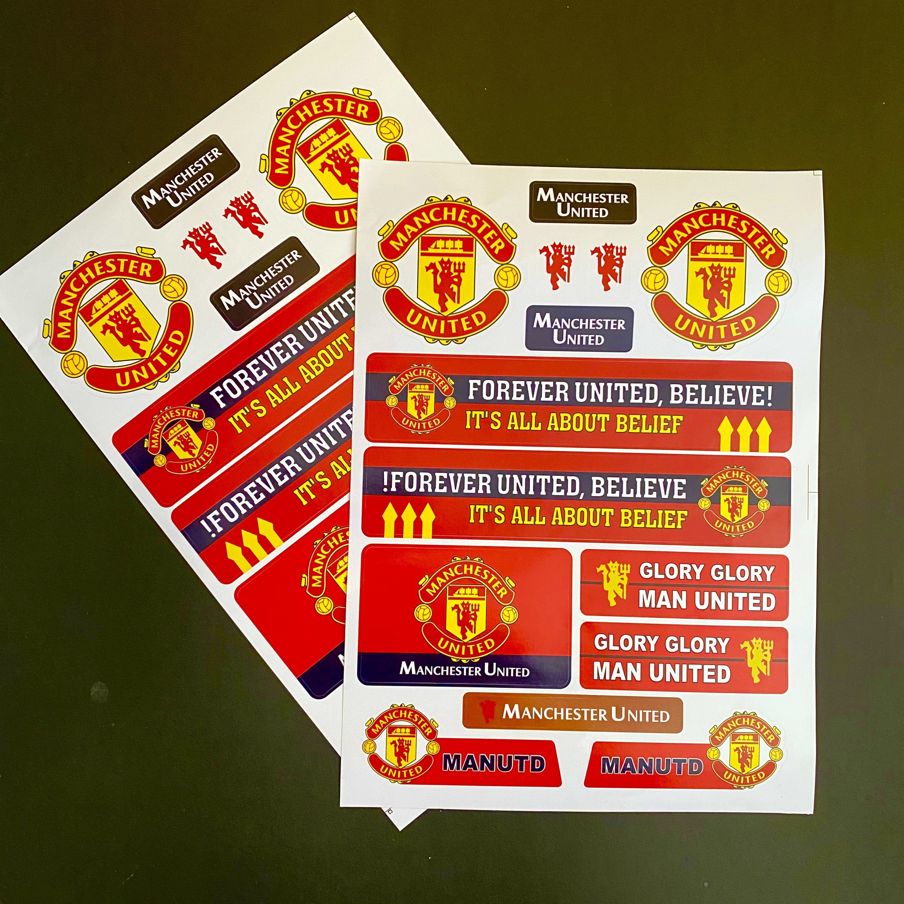 Manchester United/Soccer ball Stickers Sheet for laptop Etsy