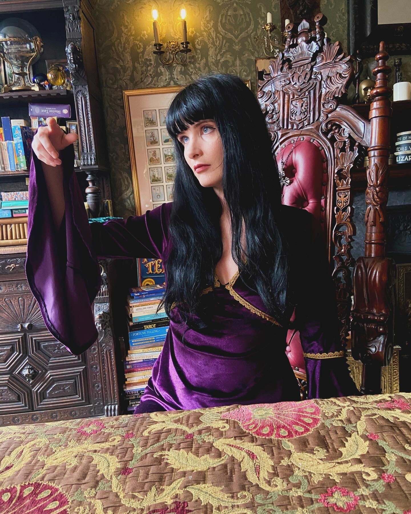 1960s Witchy Bell Sleeve Velvet Handmade Medieval Dress - Etsy