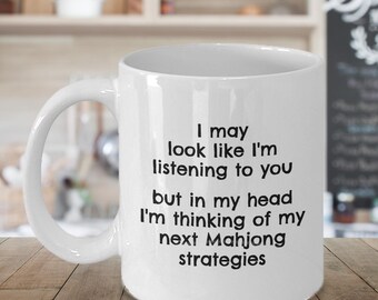 Mahjong Player Mug, Funny Mah Jongg Hobbyist Gift, Sarcastic Mahjong Cup, Mahjong Fan Gifts, Mah Jongg Night Mug, Mahjong Party Gift