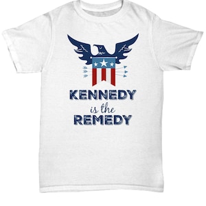 Kennedy for President T-shirt, Vote for RFK Jr. Kennedy Democratic Candidate Support Presidential Election 2024, White Unisex Tee