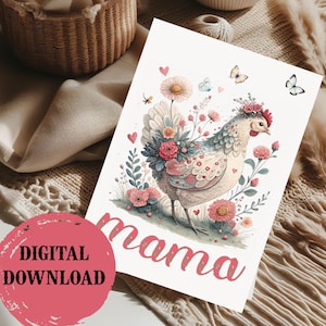 Mama Grußkarte, herunterladbare Mama Karte, Mama Geburtstagskarte, digitale Downloads, Last-Minute-Geschenke, Sofortige Mama-Karte, neue Mama-Karte