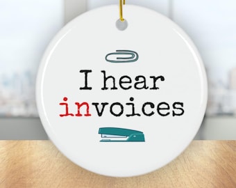 Funny Bookkeeper Ornament, Sarcastic Gift Idea for Accountant Co-Worker, the Office, Christmas Ornament