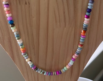 Opal Necklace/ Gemstone Necklace/ Candy Bead Necklace/ Beaded Necklace