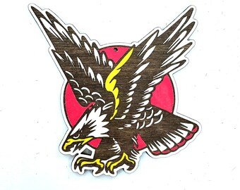 Bald Eagle Christmas Ornament: American Traditional Tattoo Flash Art