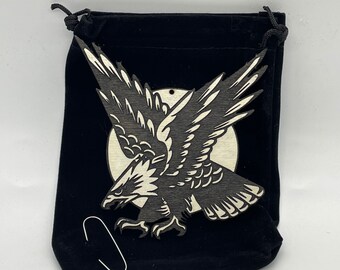 American tradition eagle ornament - 5 inches - tattoo style Christmas ornament