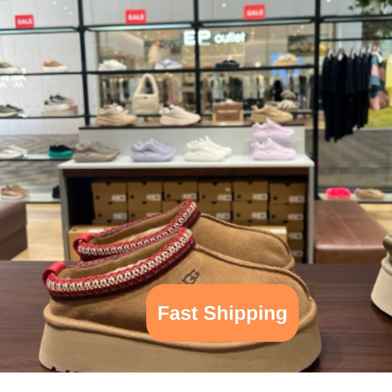 UGG Tasman Slippers, Real, Warm Platform, Fur Ankle Boots ,vegan