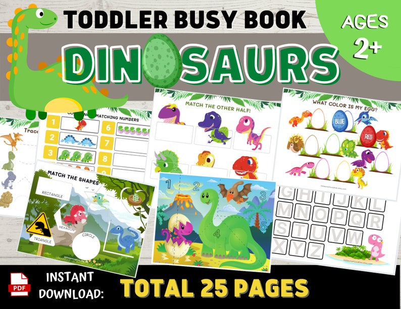 dinosaur busy book preschool busy book preschool dinosaur etsy