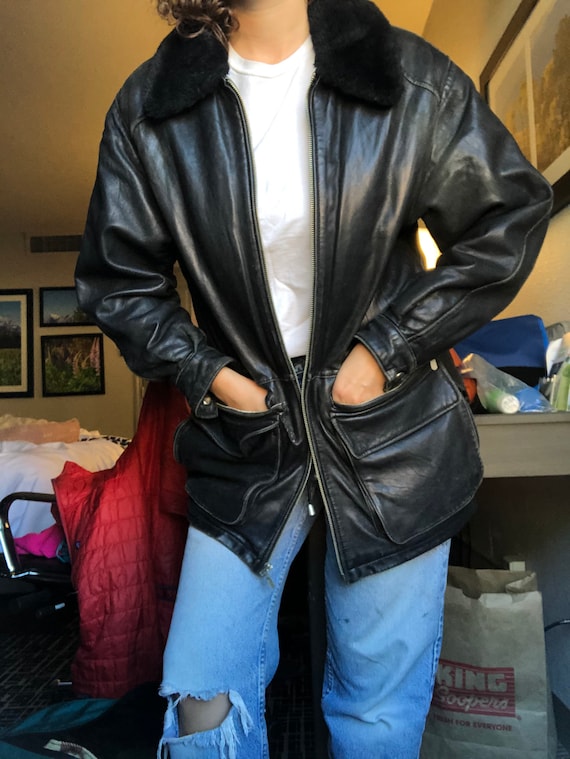 Vintage London Fog leather jacket.