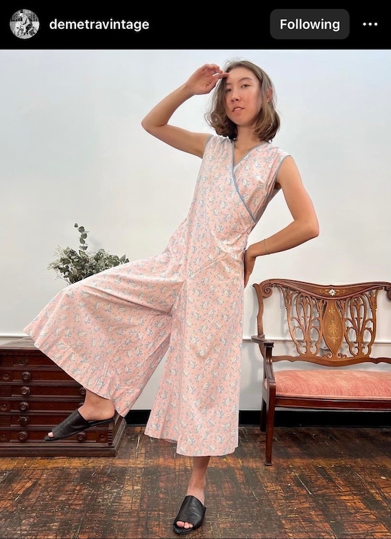 1930’s, size M, Art Deco cotton beach pajamas - image 10