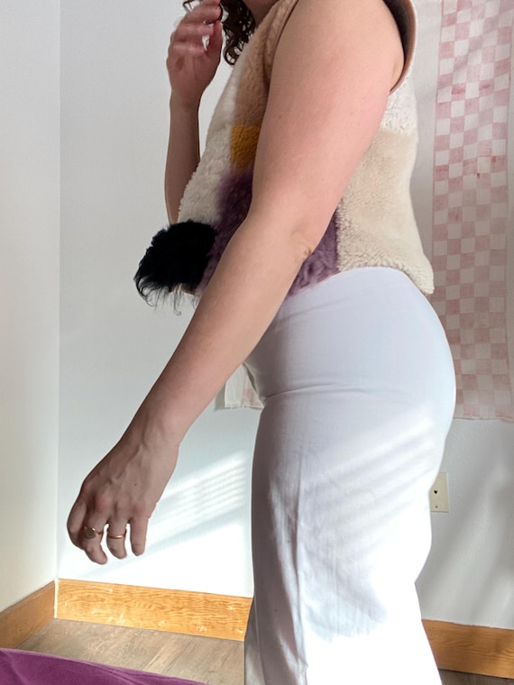 Handmade patchwork sheepskin vest. - image 4