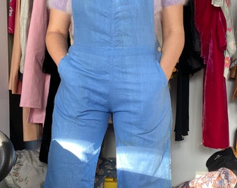 1940s, petite size L, chambray overalls