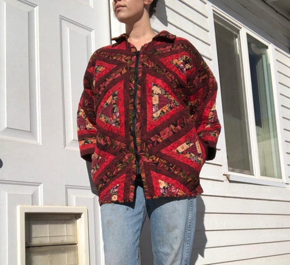 Handmade patchwork quilt coat/jacket.