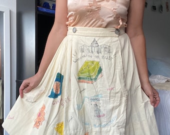 1960s senior cord skirt, 28-32” waist