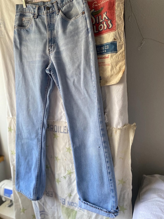 1970s light wash vintage orange tab Levi’s - image 1