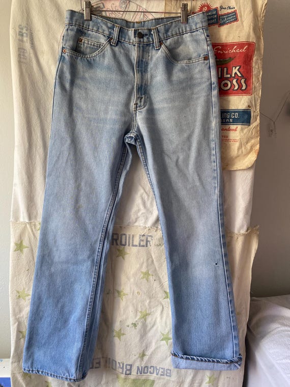 1970s light wash vintage orange tab Levi’s - image 4