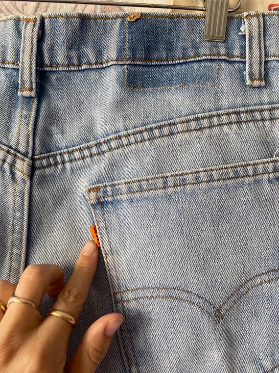 1970s light wash vintage orange tab Levi’s - image 3